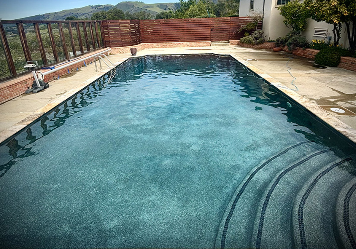 Pool with mountain view, Monterey